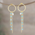 Gold-plated chalcedony and cultured pearl dangle earrings, 'Light Rain' - Gold-Plated Chalcedony and Cultured Pearl Dangle Earrings (image 2) thumbail