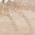 Gold-plated chalcedony and cultured pearl dangle earrings, 'Light Rain' - Gold-Plated Chalcedony and Cultured Pearl Dangle Earrings (image 2b) thumbail