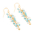 Gold-plated chalcedony and cultured pearl dangle earrings, 'Berry Beautiful' - Hand Made Gold-Plated Cultured Pearl Dangle Earrings (image 2d) thumbail