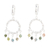 Chalcedony dangle earrings, 'Cool Rain' - Handcrafted Multicolored Chalcedony Dangle Earrings thumbail