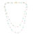 Gold-plated multi-gemstone beaded necklace, 'In Sync' - Gold-Plated Green Onyx and Amethyst Beaded Necklace thumbail
