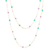 Gold-plated multi-gemstone beaded necklace, 'In Sync' - Gold-Plated Green Onyx and Amethyst Beaded Necklace (image 2d) thumbail