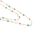 Gold-plated multi-gemstone beaded necklace, 'In Sync' - Gold-Plated Green Onyx and Amethyst Beaded Necklace (image 2e) thumbail