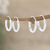Sterling silver hoop earrings, 'Speed of Silver' (pair) - Hand Crafted Sterling Silver Hoop Earrings (Pair) (image 2) thumbail