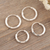 Sterling silver hoop earrings, 'Speed of Silver' (pair) - Hand Crafted Sterling Silver Hoop Earrings (Pair) (image 2b) thumbail