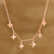 Rose gold-plated pendant necklace, 'Pink Starlet' - Handcrafted Rose Gold-Plated Pendant Necklace