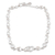Cubic zirconia link bracelet, 'Heaven's Heart' - Indian Cubic Zirconia Link Bracelet with Heart Motif