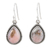 Opal dangle earrings, 'Cloud Cover' - Pink Opal and Sterling Silver Dangle Earrings from India thumbail