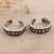 Sterling silver toe rings, 'Beauty Specks' (Pair) - Handcrafted Sterling Silver Toe Rings with Specks (Pair)