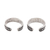 Sterling silver toe rings, 'Beauty Specks' (Pair) - Handcrafted Sterling Silver Toe Rings with Specks (Pair)