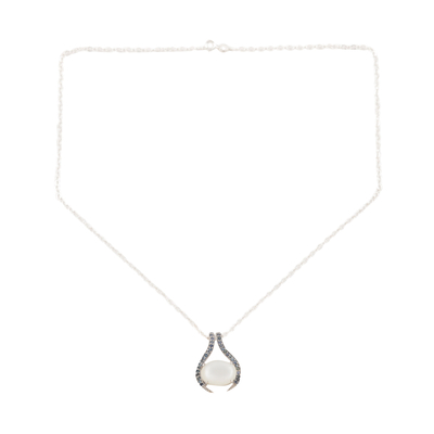 Artisan Crafted Sapphire and Moonstone Necklace
