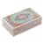 Caja decorativa de papel maché - Caja decorativa de papel maché de madera india en azul