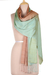 Schal aus Seidenmischung - Mehrfarbiger Schal aus Seidenmischung mit Fransen, hergestellt in Indien