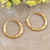 Gold-plated hoop earrings, 'Indian Mountains' - Hand Crafted Gold-Plated Hoop Earrings