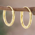 Vergoldete Ohrringe, 'Indian Mountains' - Handgefertigte vergoldete Ohrringe