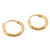 Gold-plated hoop earrings, 'Indian Mountains' - Hand Crafted Gold-Plated Hoop Earrings (image 2c) thumbail