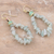 Agate dangle earrings, 'Agate Appeal' - Agate and Brass Dangle Earrings from India