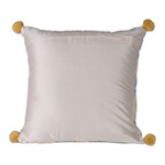 Embroidered cushion covers, 'Sky Daisies' (pair) - Floral Blue Embroidered Cushion Covers (Pair)