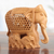Wood sculpture, 'Matriarch Elephant' - Artisan Crafted Elephant and Calf Wood Sculpture from India (image 2) thumbail