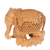 Wood sculpture, 'Matriarch Elephant' - Artisan Crafted Elephant and Calf Wood Sculpture from India (image 2c) thumbail