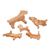 Teak wood puzzle, 'Tower of Dogs' - Hand Carved Teak Wood Five-Piece Puzzle from India