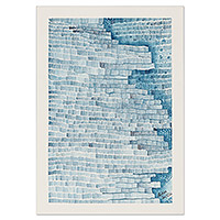 'On Our Journey' - Pintura abstracta en paleta azul
