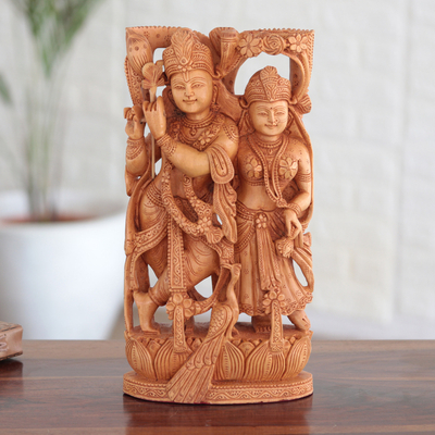 Escultura de madera - Escultura de madera kadam hecha a mano.