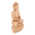 Holzskulptur - Indische Kadam-Holzskulptur mit Buddha-Motiv