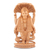 Wood sculpture, 'Supreme Vishnu' - Handmade Kadam Wood Vishnu Sculpture
