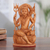 Holzskulptur „Mahadeva“ – handgefertigte Kadam-Holzskulptur