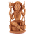 Holzskulptur „Mahadeva“ – handgefertigte Kadam-Holzskulptur