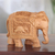 Wood sculpture, 'Indian Grandeur' - Handcrafted Kadam Wood Elephant Sculpture