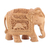 Wood sculpture, 'Indian Grandeur' - Handcrafted Kadam Wood Elephant Sculpture