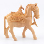 Wood sculpture, 'Mughal Steed' - Hand-Carved Wood Statuette