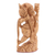 Escultura de madera, 'Chiranjivi Hanuman' - Escultura de temática hindú tallada a mano