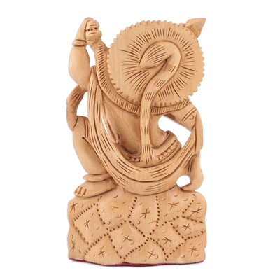 Escultura de madera - Estatuilla de madera de temática hindú
