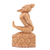 Wood sculpture, 'Dandasana' - Hand-Carved Yoga-Themed Sculpture