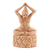 Escultura de madera, 'Baddha Konasana' - Escultura de postura de yoga de madera hecha a mano