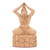 Holzskulptur „Baddha Konasana“ – handgefertigte Yoga-Pose-Skulptur aus Holz