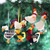 Wool felt ornaments, 'Fine Feathered Friends' (set of 6) - Handcrafted Wool Felt Chicken Geese Ornaments (Set of 6) (image 2) thumbail
