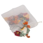 Felted wool ornaments, 'Three French Hens' - Handmade Wool Felt Ornaments (Set of 3)