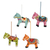 Wool felt ornaments, 'Spring Ponies' (set of 4) - Set of 4 Colorful Embroidered Wool Felt Pony Ornaments thumbail