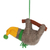 Adornos navideños de lana, 'Sweet Sloths' (juego de 6) - Adornos artesanales de fieltro de lana (juego de 6)