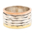 Multi-metal meditation spinner ring, 'Graceful Alliance' - Unisex Sterling Silver Brass Copper Meditation Spinner Ring