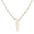 Hand-carved pendant necklace, 'White Leaf' - Hand-Carved Pendant Necklace with Brass Chain from India