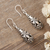 Sterling silver dangle earrings, 'Blooming Tears' - Sterling Silver Dangle Earrings with Floral Motifs