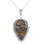 Halskette mit Labradorit-Anhänger - Halskette mit Anhänger aus Sterlingsilber mit birnenförmigem Stein