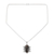 Labradorite pendant necklace, 'Delightful Evening' - Sterling Silver Pendant Necklace with Oval Labradorite Stone