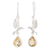 Citrine and cubic zirconia dangle earrings, 'Precious Flight' - Dangle Earrings with Citrine and Cubic Zirconia Stones