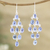 Kyanite chandelier earrings, 'Meditation Drops' - Sterling Silver and Kyanite Chandelier Earrings from India